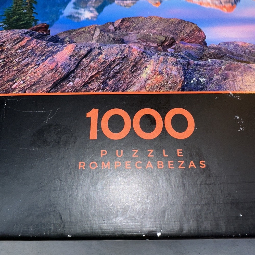 Mountains on Fire 1000 Piece Jigsaw Puzzle Banff Natl Park New Buffalo Sealed - Picture 2 of 8